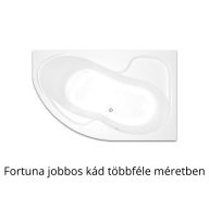   H2O Fortuna aszimmetrikus fürdőkád, jobbos - többféle méretben