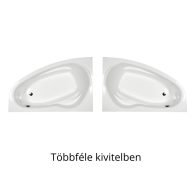   H2O Kitty aszimmetrikus fürdőkád 150x95 cm - többféle kivitel