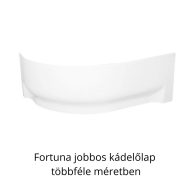   H2O Fortuna aszimmetrikus sarokkádhoz előlap, jobbos - többféle méretben