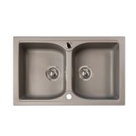   Marmorin Lukka szögletes gránit mosogató - Taupe gray (140203026)