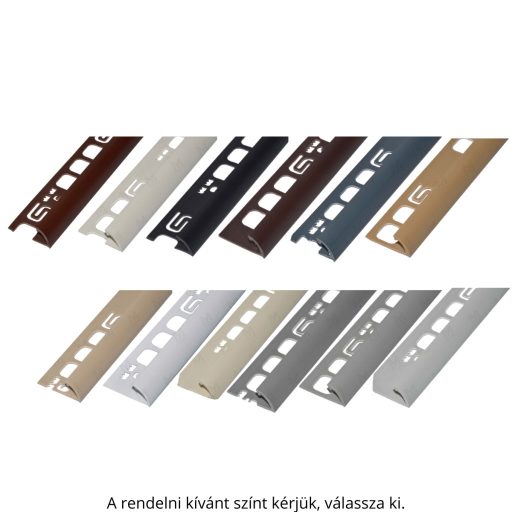 PVC pozitív élvédő profil 9/10 mm/2,50 m világos beige