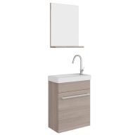   Savinidue Perla alsó szekrény+mosdó+tükör rovere fumo (4250)