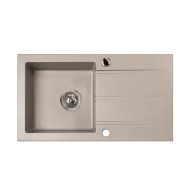   Marmorin Isao szögletes gránit mosogató csepegtetővel - Warm gray (470113024)