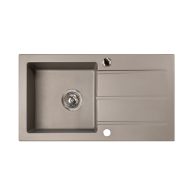   Marmorin Isao szögletes gránit mosogató csepegtetővel - Taupe gray (470113026)