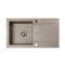 Marmorin Isao szögletes gránit mosogató csepegtetővel - Taupe gray (470113026)