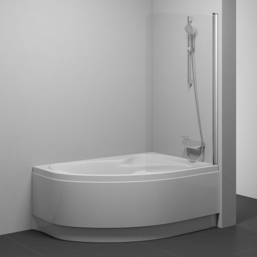Rosa CVSK1 160/170 jobb kádparaván krómhatású+transparent