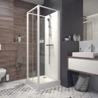   Négyoldalról zárt (négyfalas) zuhanykabinok kpl-KCDDp /BASIC-70-S W18 üveggel