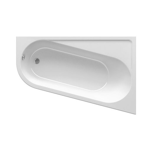 Chrome akrilkád 160x105 jobbos, fehér
