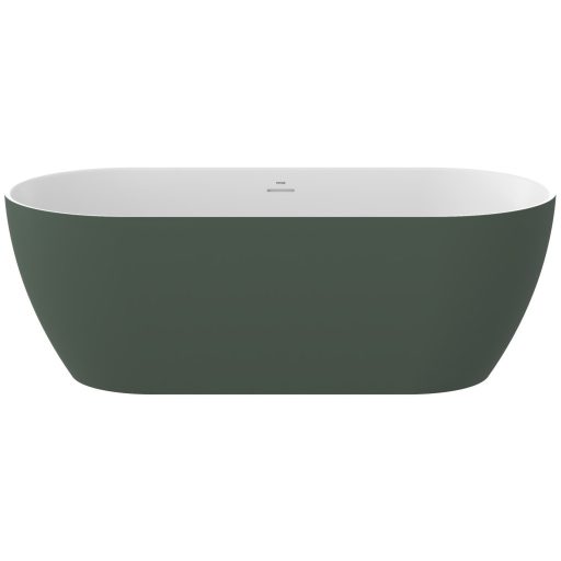 Freedom O Tec 170x77 akrilkád, Grey Green/fehér szabadonálló, fehér lefolyó
