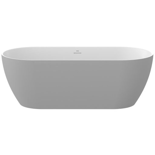 Freedom O Tec 170x77 akrilkád, Smoke Grey/fehér szabadonálló, fehér lefolyó