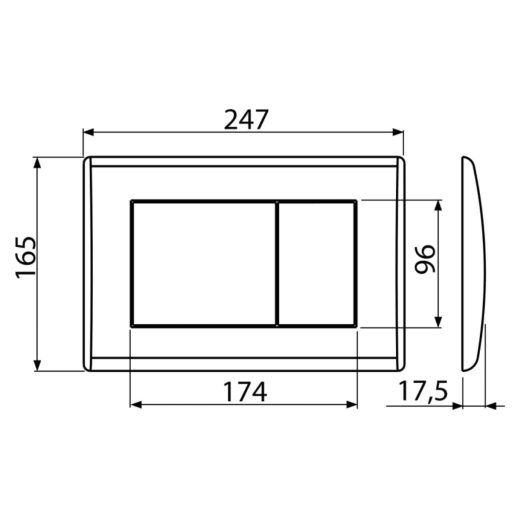 Alcaplast / Alcadrain nyomólap M270 fehér fényes (M270)