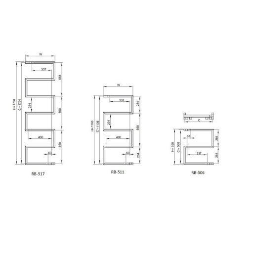 Enix Ruban radiátor 500x598mm RB-506 (SKU-002341)