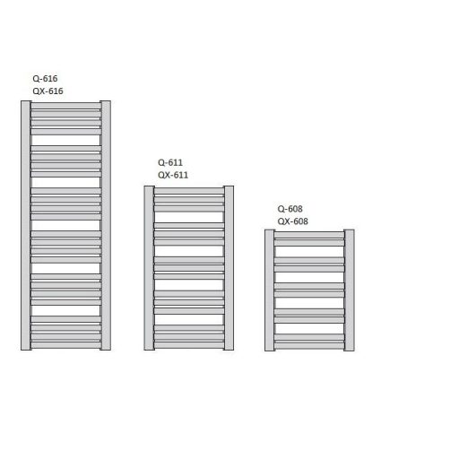 Enix Quatro fehér radiátor 595x1667mm Q-616 (SKU-002610)