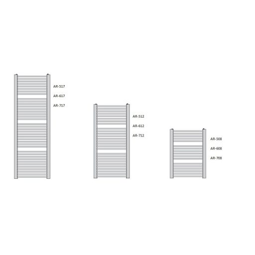 Enix Arrow fehér radiátor 500x1237mm AR-512 (SKU-002761)