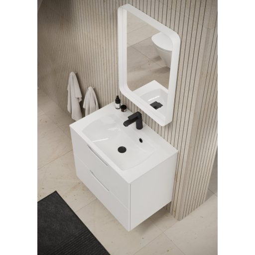 Strip 60x70 fürdőszobai tükör világítással, fehér