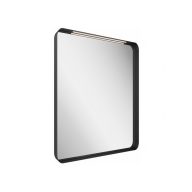 Strip 60x70 fürdőszobai tükör világítással, fekete
