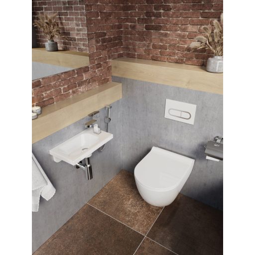 Uni Chrome WC Rim fehér
