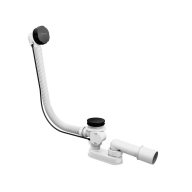 Kád le/túlfolyószett 570mm bovdenes, fekete