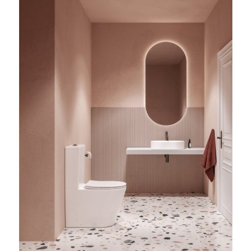 Elegant RimOff monoblokkos WC fehér