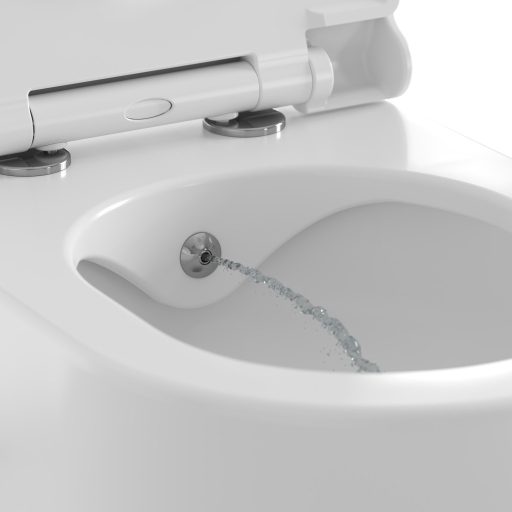 WC Uni Chrome RimOff és bidé fúvókával, fehér