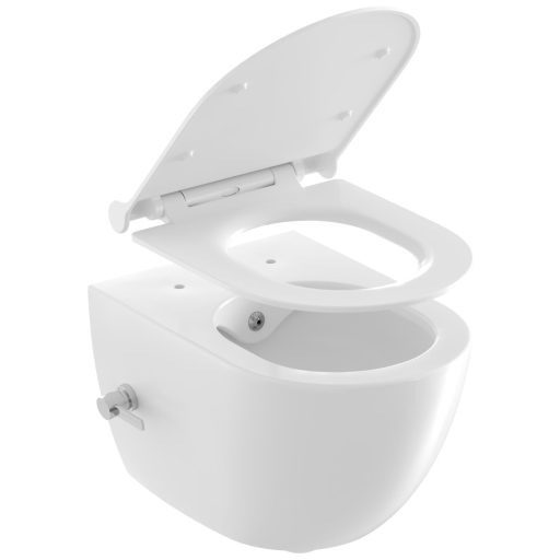 WC Uni Chrome RimOff és bidé fúvókával, fehér