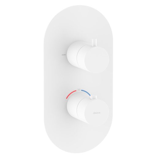 Espirit falba süllyesztett termosztátos csaptelep, kétutas, beslő egység nélkül ES 063.10WV.O2.RB07C, White Velvet