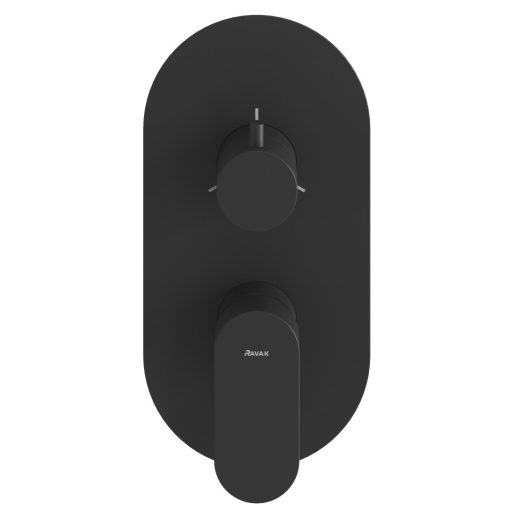Eleganta falba süllyesztett csaptelep, háromutas, belső egység nélkül EL 068.20BLM.O3.RB07F, Black Matt