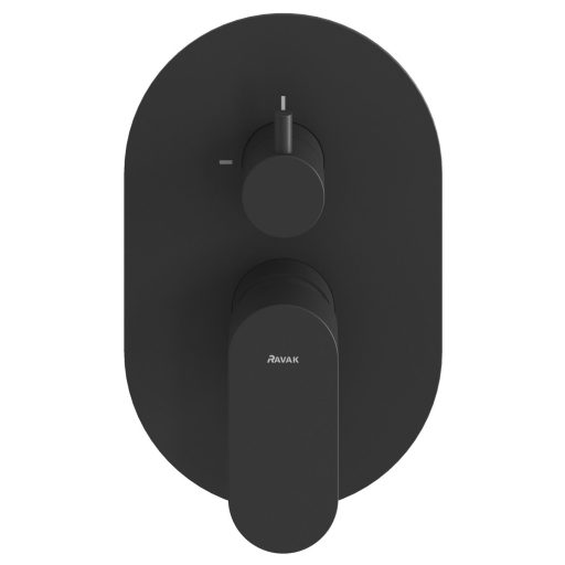 Eleganta falba süllyesztett csaptelep, kétutas, belső egység nélkül EL 065.20BLM.O2.RB07E, Black Matt