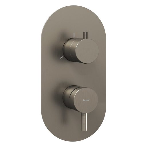 Espirit falba süllyesztett csaptelep, háromutas, belső egység nélkül ES 068.20GB.O3.RB07F, Graphite Brushed