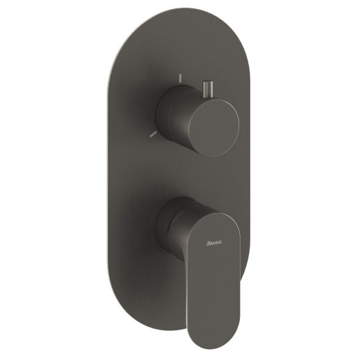 Eleganta falba süllyesztett csaptelep, háromutas, belső egység nélkül EL 068.20GB.O3.RB07F, Graphite Brushed
