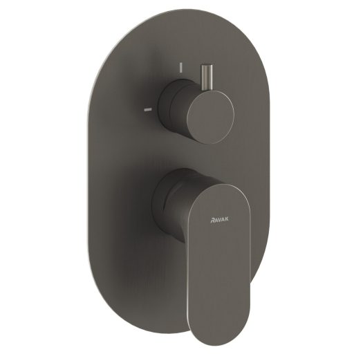 Eleganta falba süllyesztett csaptelep, kétutas, belső egység nélkül EL 065.20GB.O2.RB07E, Graphite Brushed