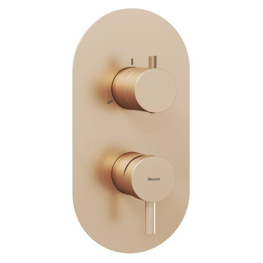 Espirit falba süllyesztett csaptelep, háromutas, belső egység nélkül ES 068.60RGB.O3.RB07F, Rose Gold Brushed