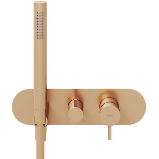 Espirit falba süllyesztett csaptelep szettel, kétutas, belső egység nélkül ES 065.60RGB.O2.RB07D.+S, Rose Gold Brushed