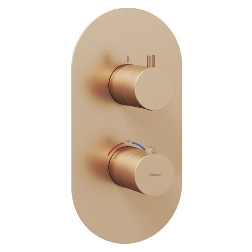 Espirit termosztátos falba süllyesztett csaptelep, háromutas, belső egység nélkül ES 067.60RGB.O3.RB07C, Rose Gold Brushed