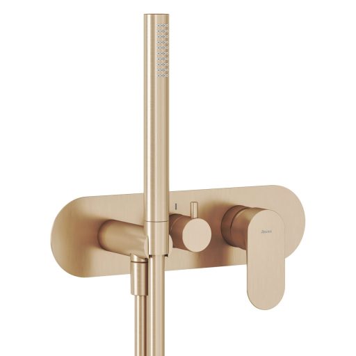 Elaganta falba süllyesztett csaptelep szettel, háromutas, belső egység nélkül EL 068.60RGB.O3.RB07D.+S, Rose Gold Brushed