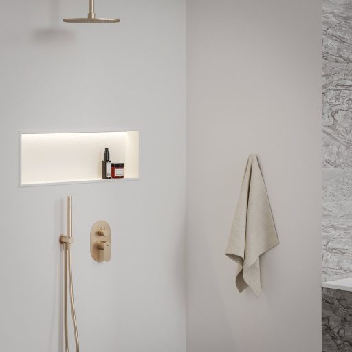 Eleganta falba süllyesztett csaptelep, kétutas, belső egység nélkül EL 065.60RGB.O2.RB07E, Rose Gold Brushed