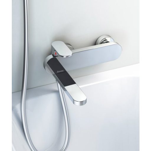 Ravak Chrome fali kádcsaptelep, 150 mm, fekete
