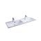 Flat Duo 120 duplamosdó fehér, nyílással