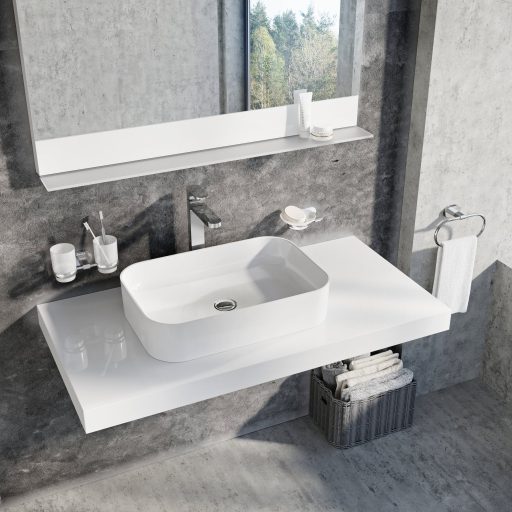 Ceramic 55 SLIM R kerámiamosdó fehér